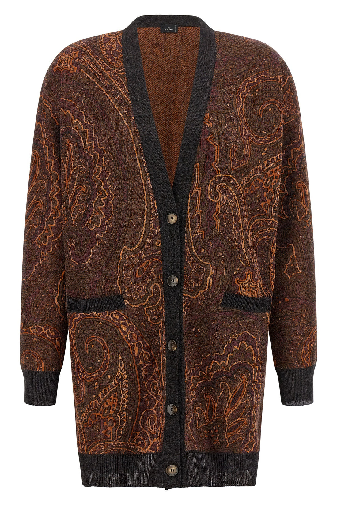 ETRO 38 etro knitwear evolves through this long cardigan