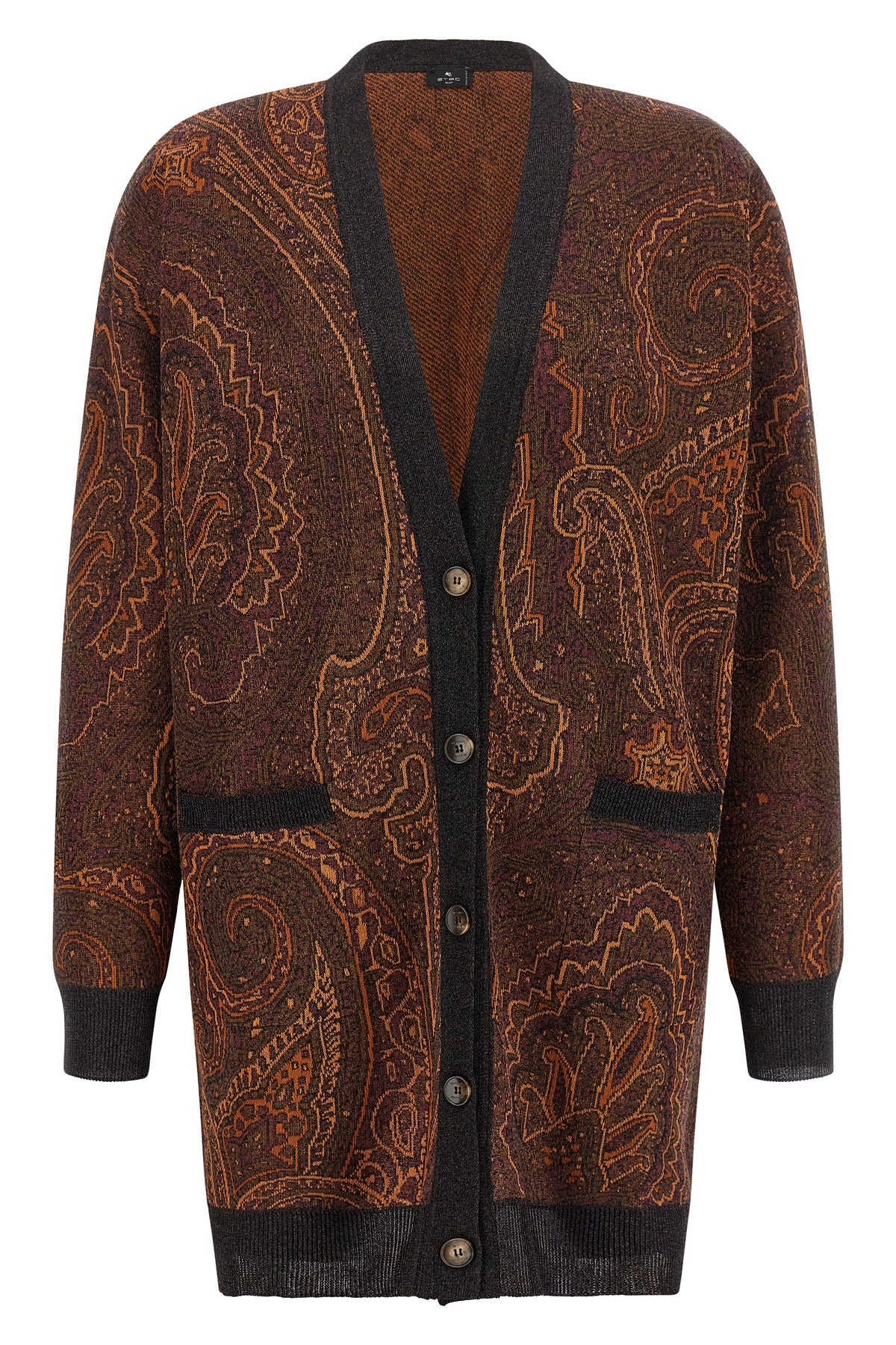 etro knitwear evolves through this long cardigan