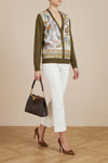 cardigan in cotton blend and solid color viscose