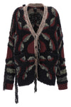 oversize wool blend cardigan