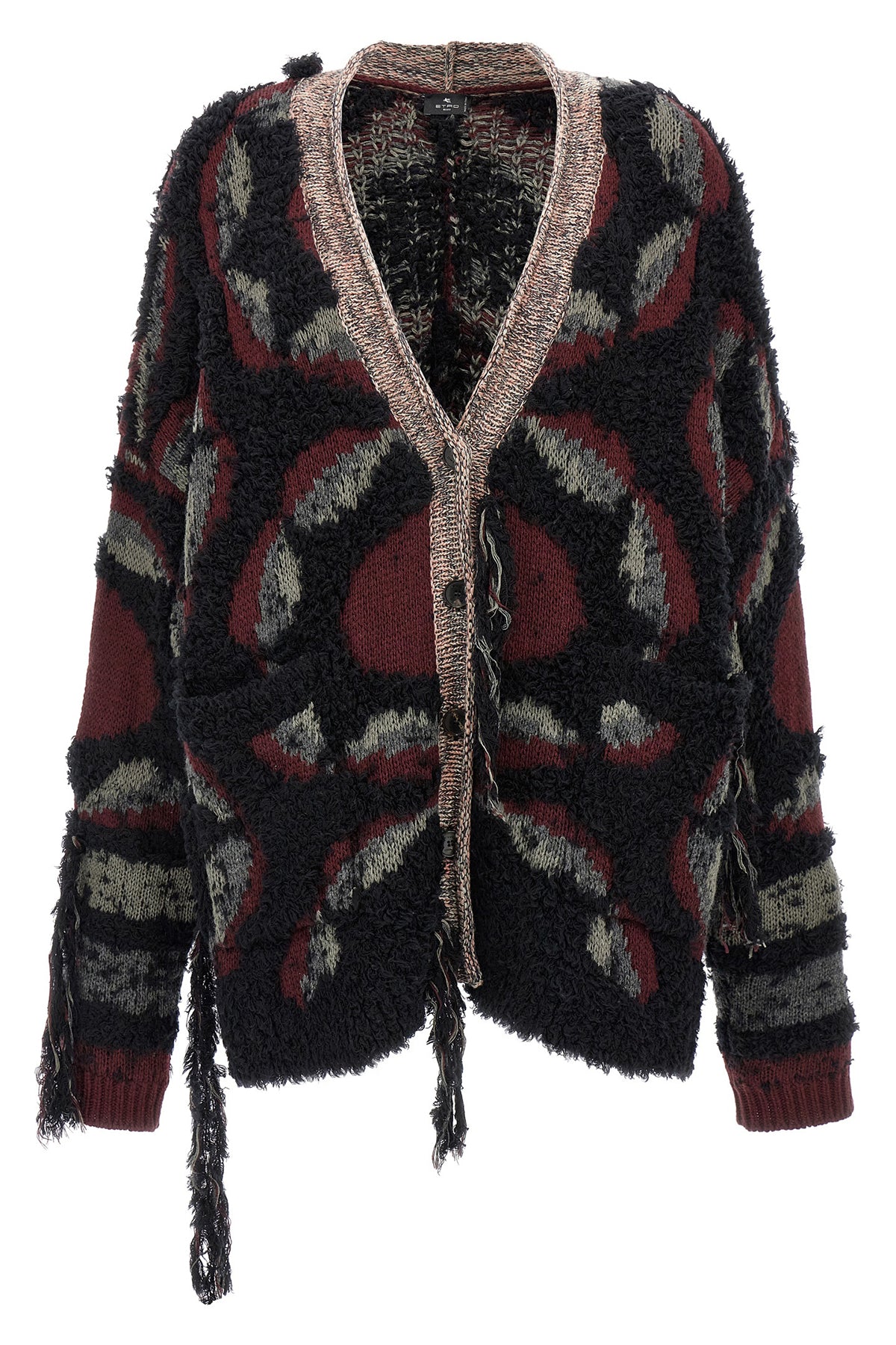 oversize wool blend cardigan