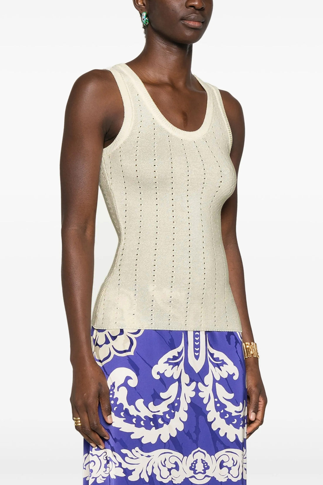 ETRO 44 silk blend knit top