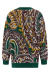 jacquard patterned wool sweater