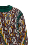 jacquard patterned wool sweater