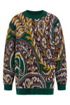 jacquard patterned wool sweater