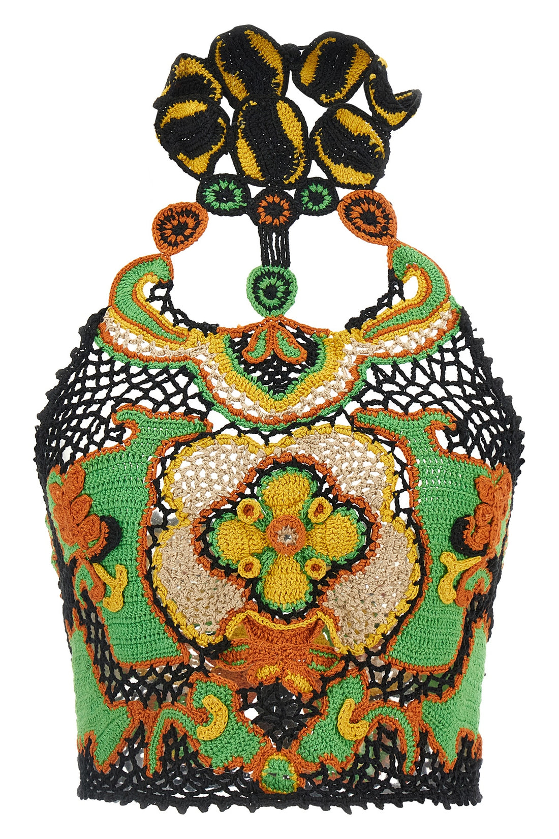 ETRO 42 crochet top in cotton knit crochet