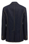 single-breasted denim blazer