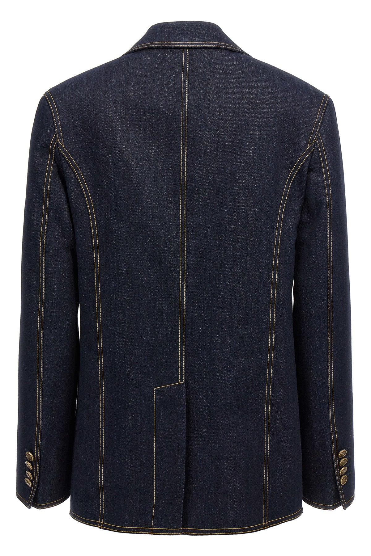 single-breasted denim blazer