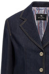 single-breasted denim blazer