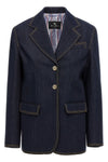 single-breasted denim blazer