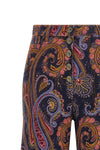the flared jeans etro redefine the classic silhouette through a structured cotto