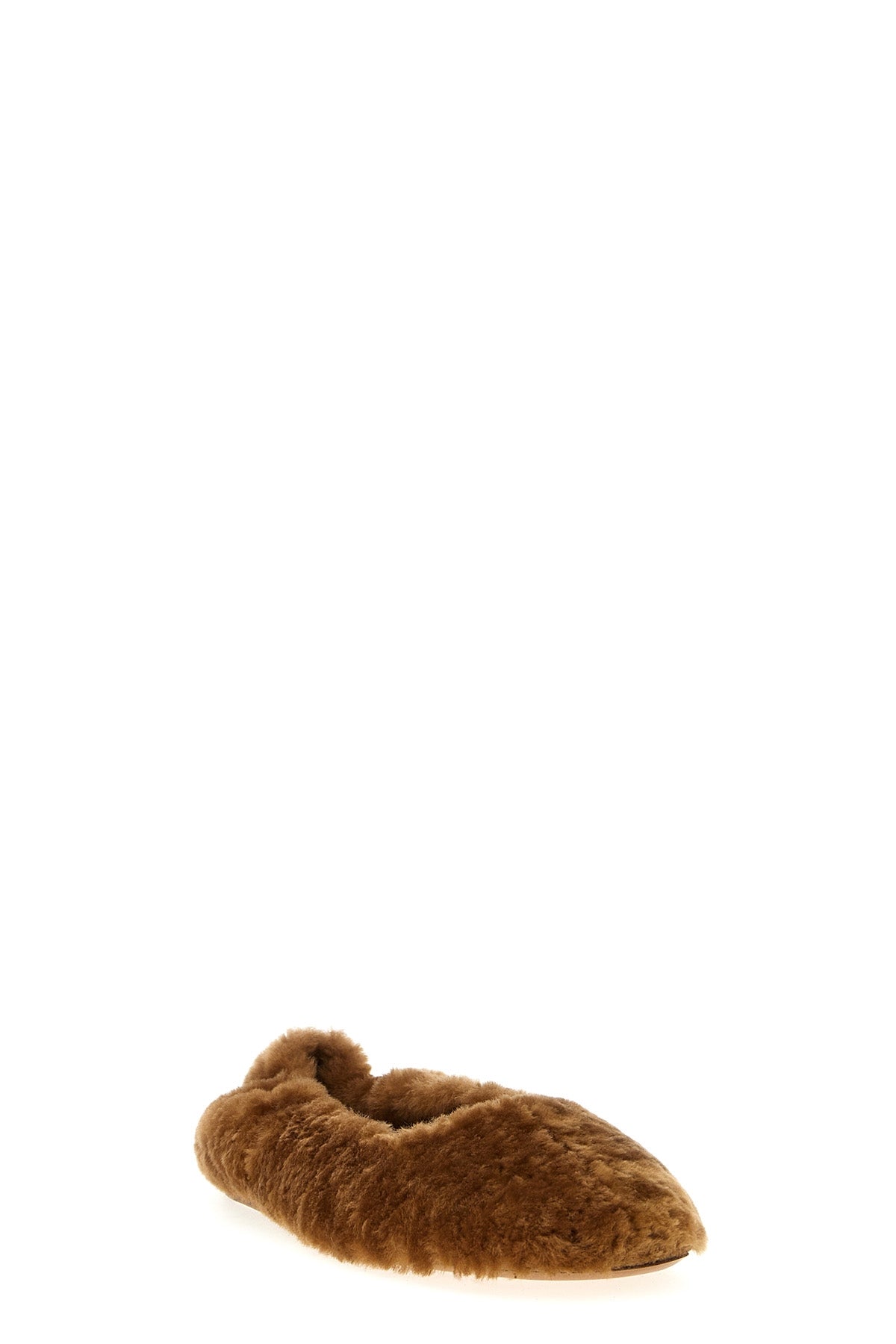 fur ballet flat