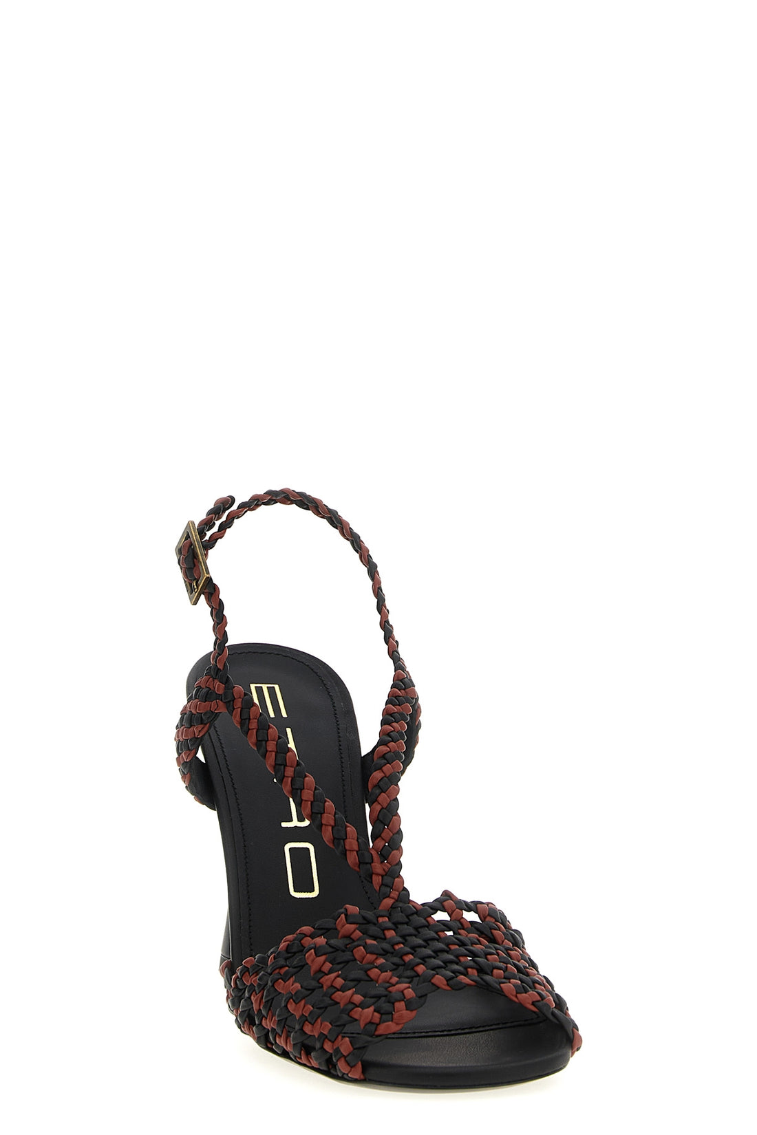 ETRO 37 two-tone woven fabric sandals