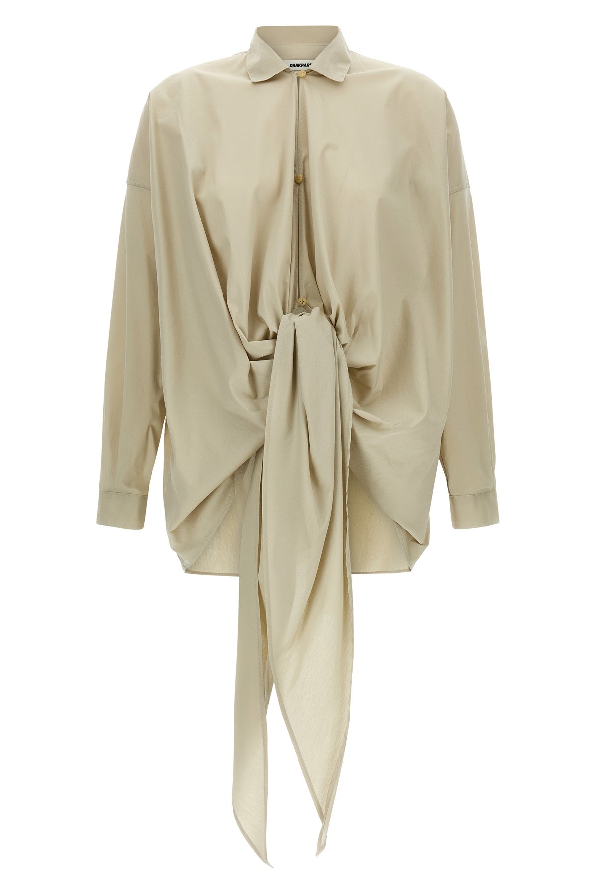 romy shirt to tie at the waist in light cotton poplin
