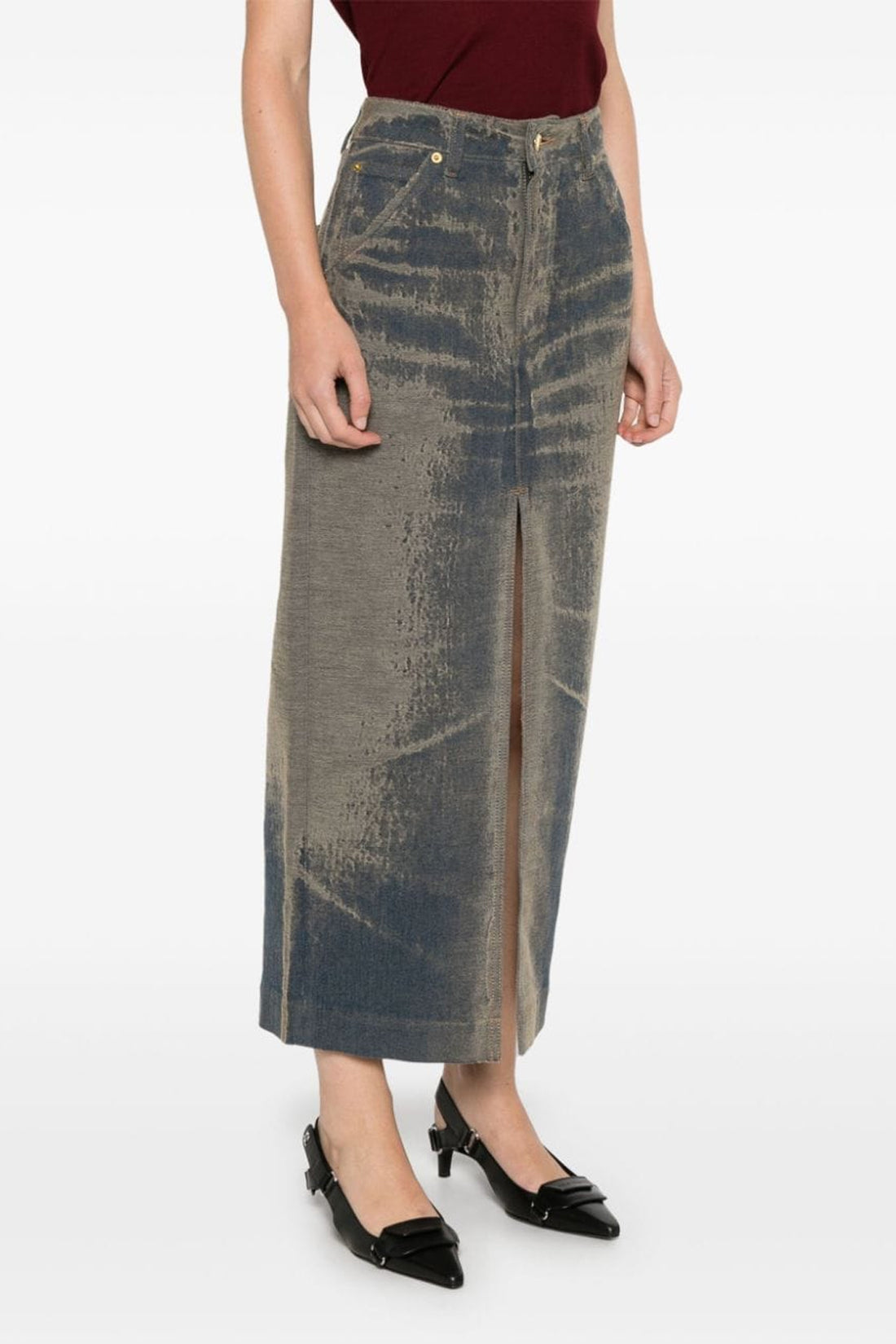 DARKPARK 25 erika vintage effect cotton denim blend skirt