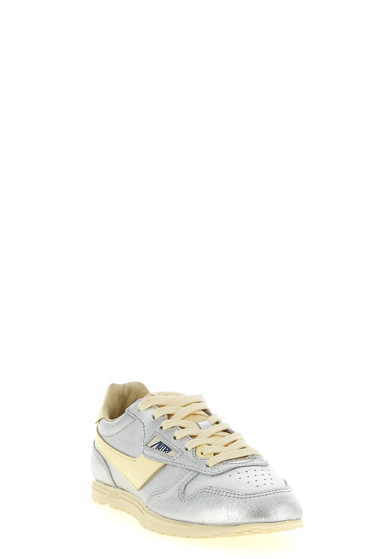 natural grain laminated leather windspin sneakers