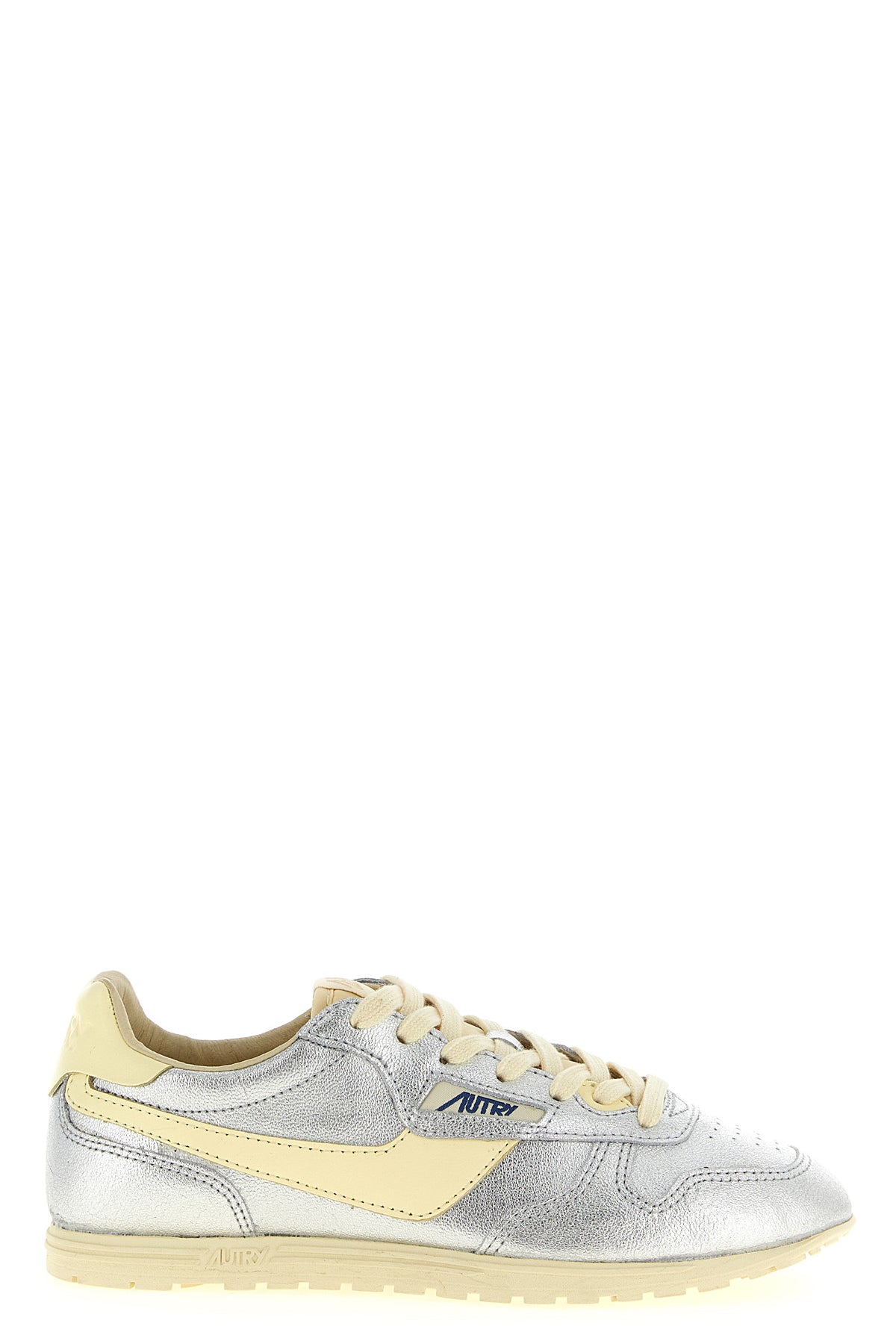 natural grain laminated leather windspin sneakers