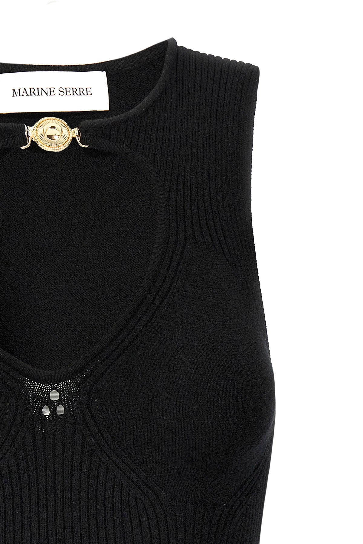moon jewelry knit open neck ribbed stretch viscose blend top