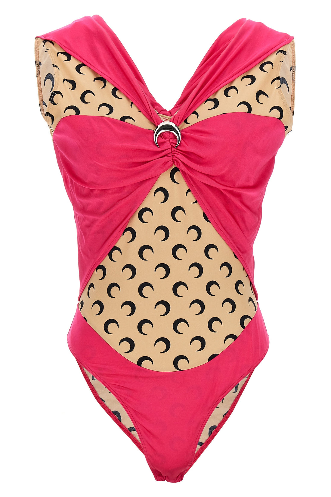 MARINE SERRE M bodysuit in patchwork fabrics