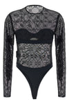 semi-transparent mesh bodysuit