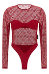 semi-transparent mesh bodysuit