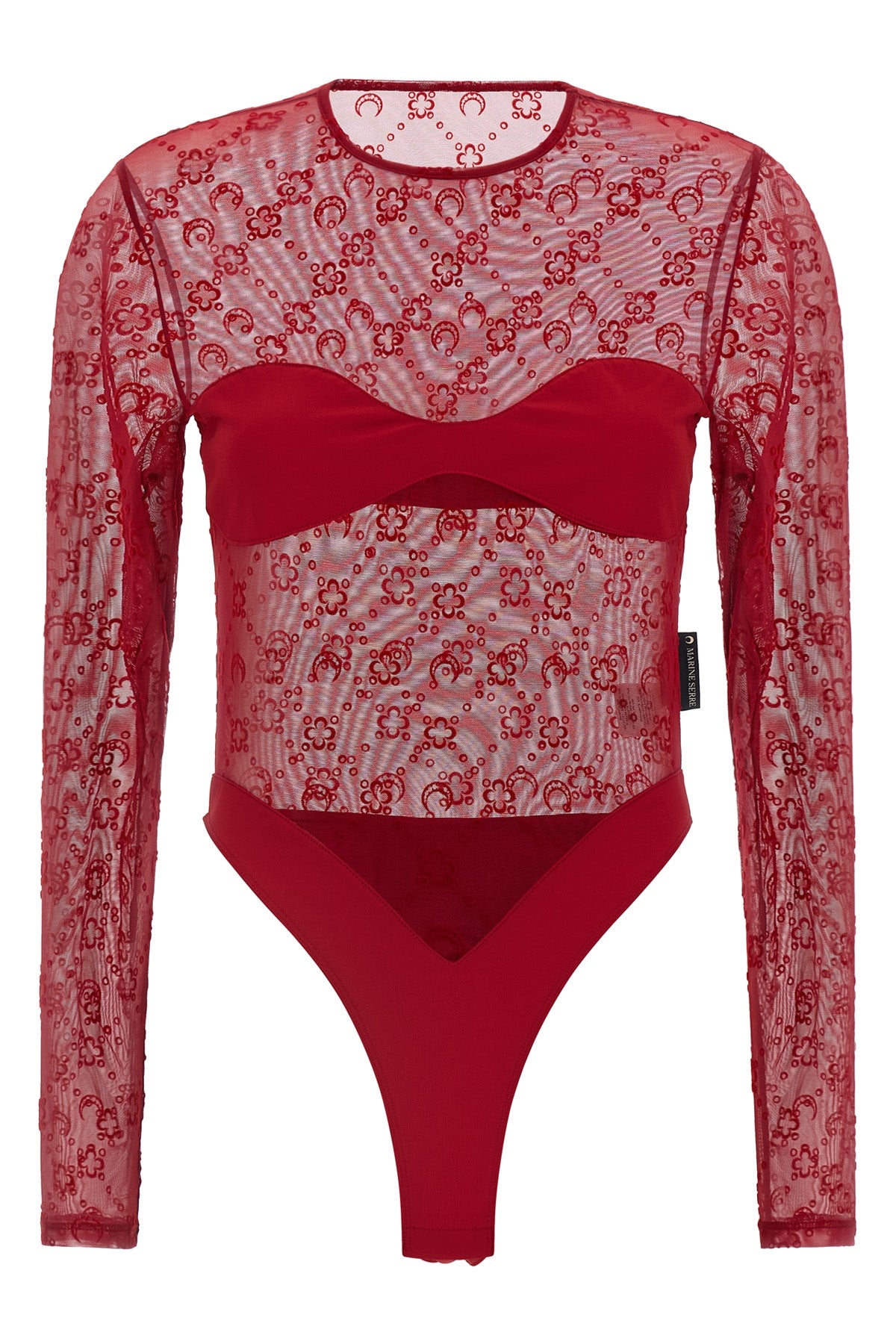 semi-transparent mesh bodysuit