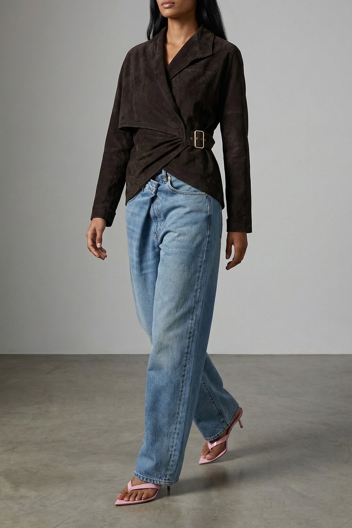 ines stonewashed cotton denim jeans