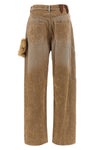 lisa carpenter jeans in flocked cotton denim