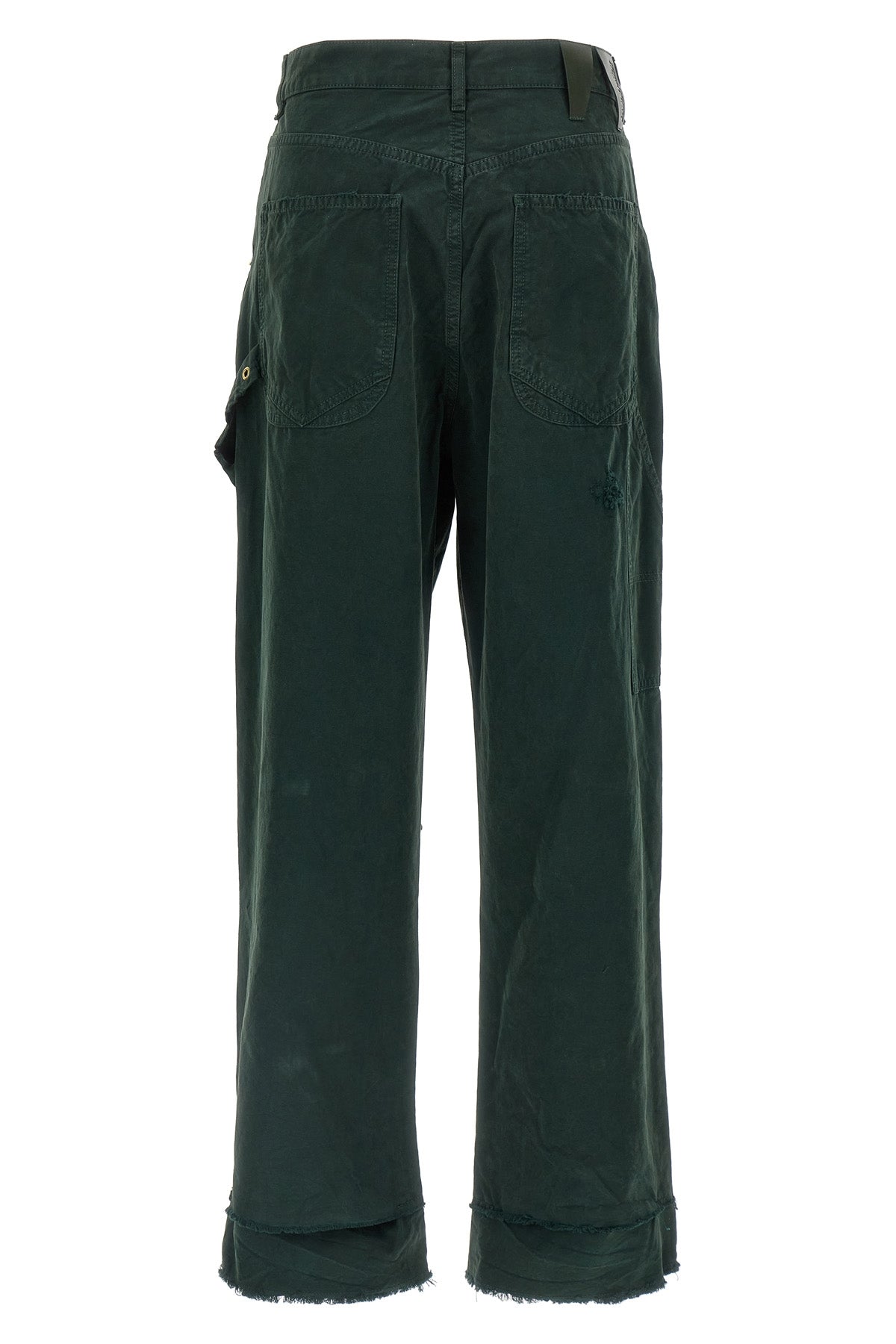 lisa pants in used-effect canvas canvas
