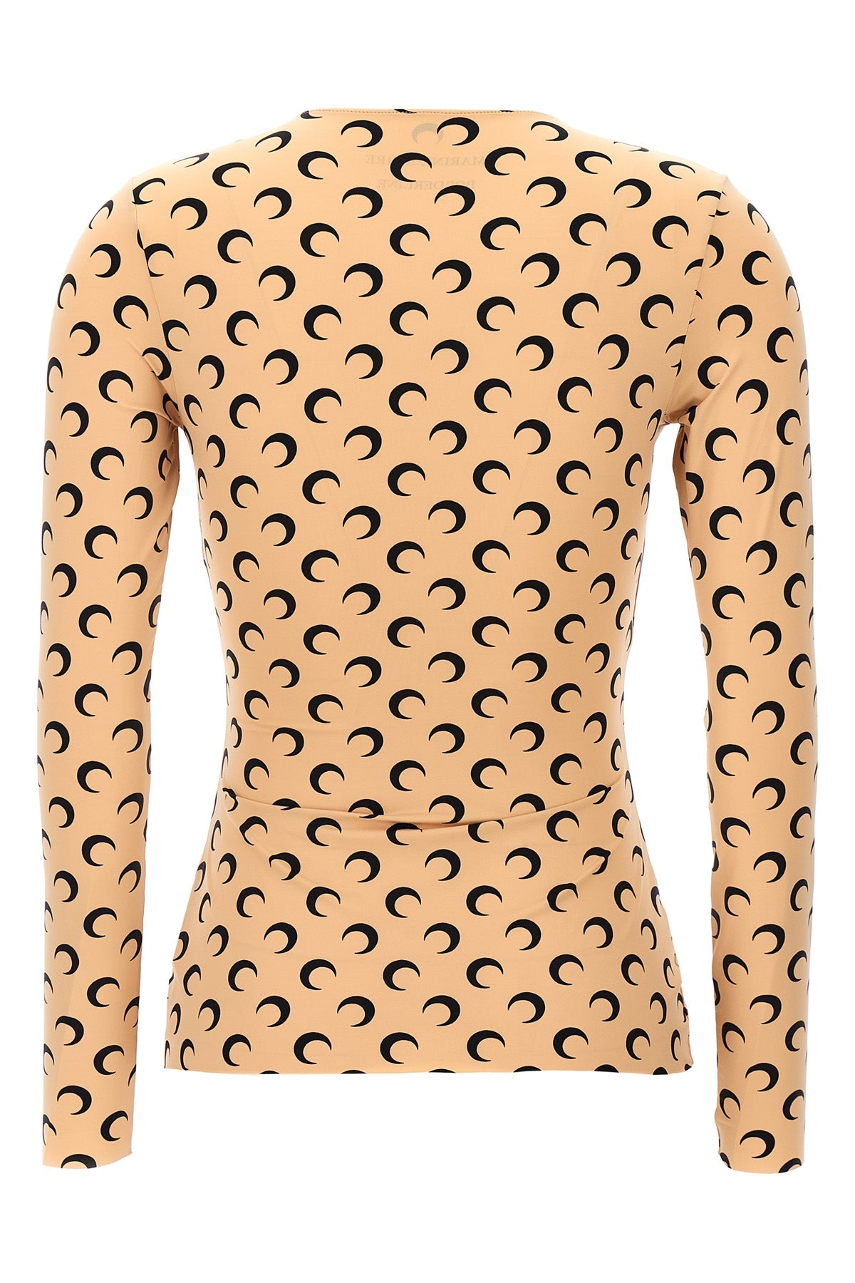 moon printed jersey top in stretch fabric
