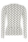 moon printed jersey second skin stretch fabric t-shirt