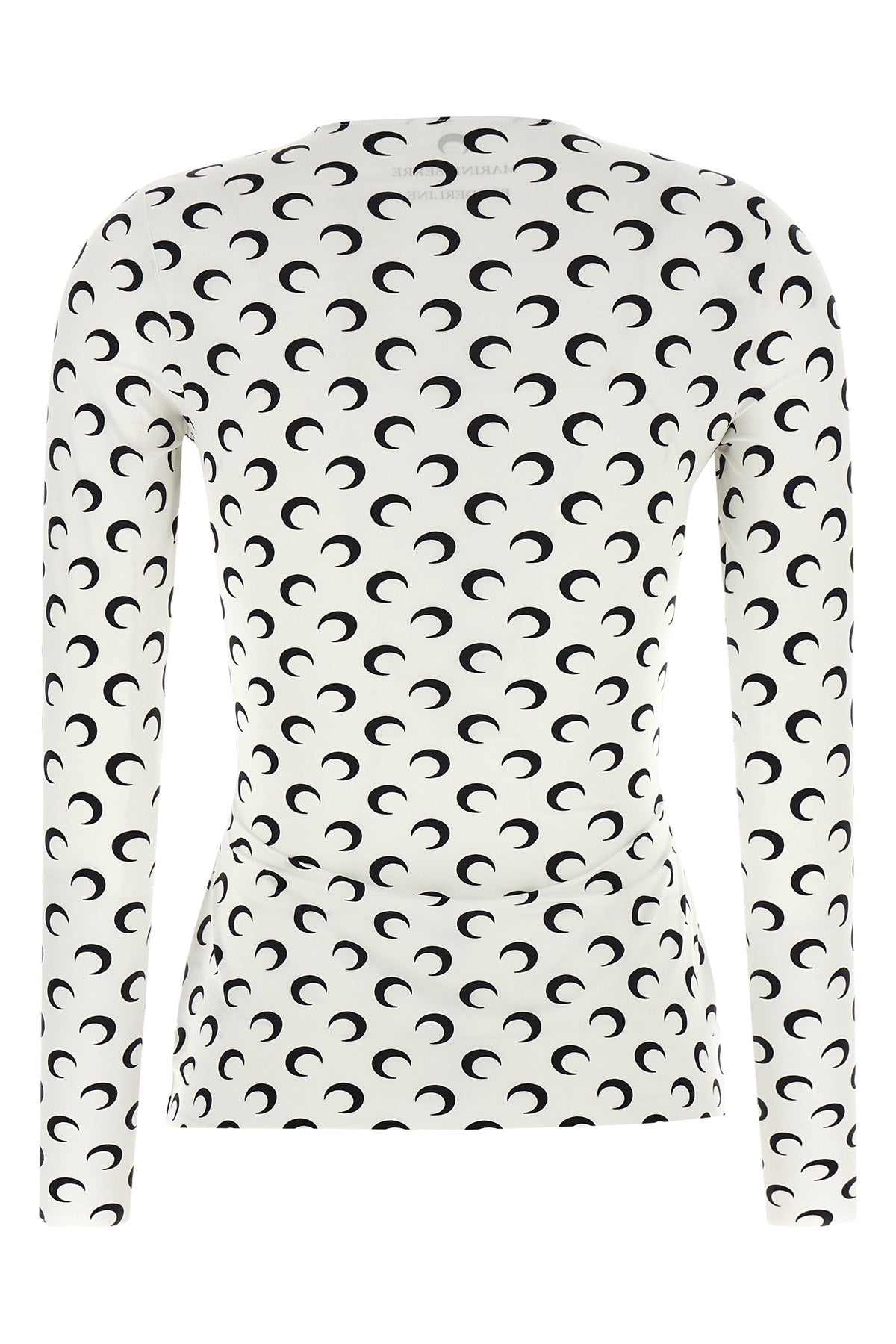 moon printed jersey second skin stretch fabric t-shirt