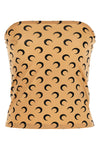 all over moon print jersey top