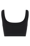 moon logo stretched jersey sport stretch cotton sporty top