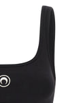 moon logo stretched jersey sport stretch cotton sporty top