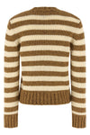 knitted striped virgin wool sweater