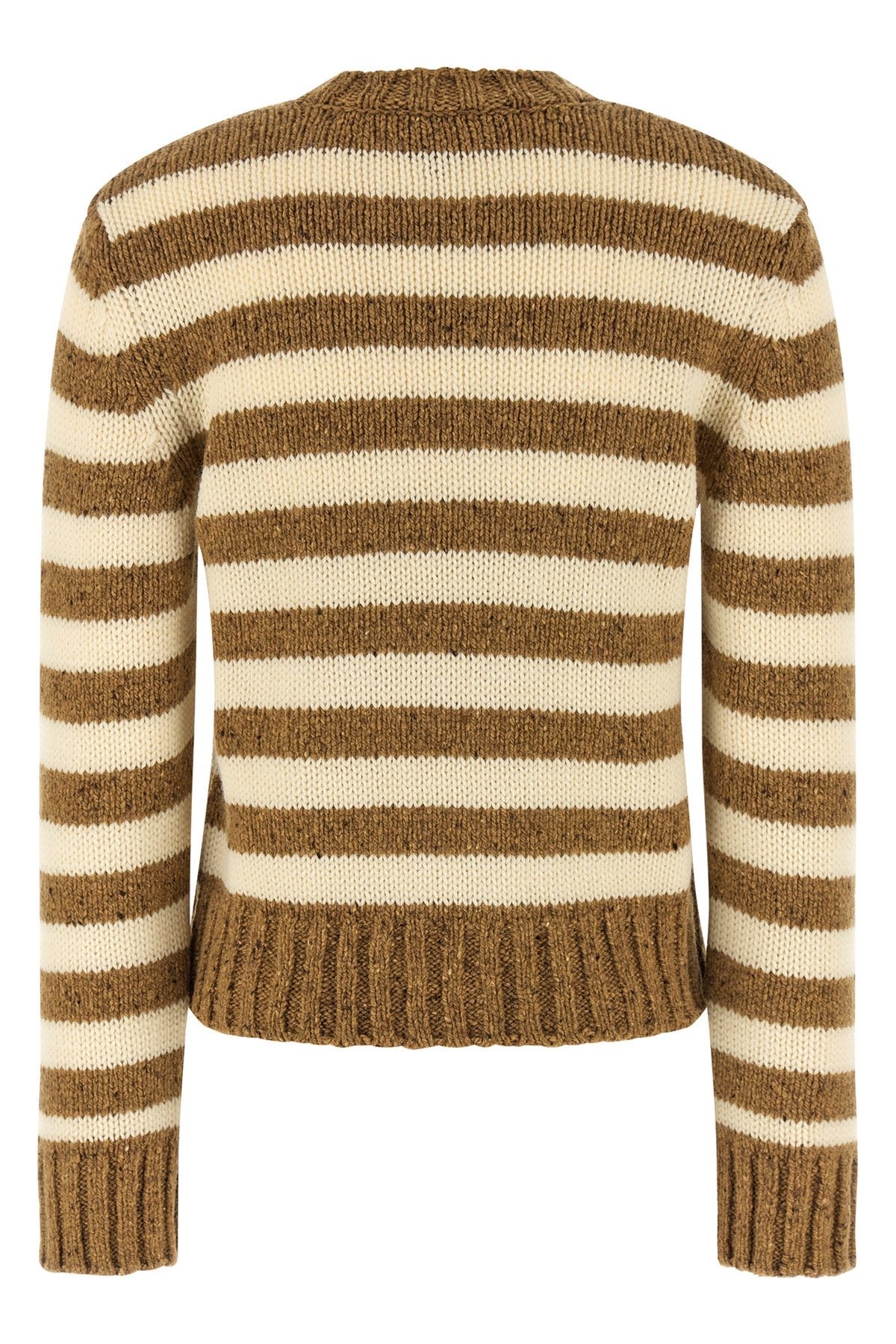 knitted striped virgin wool sweater