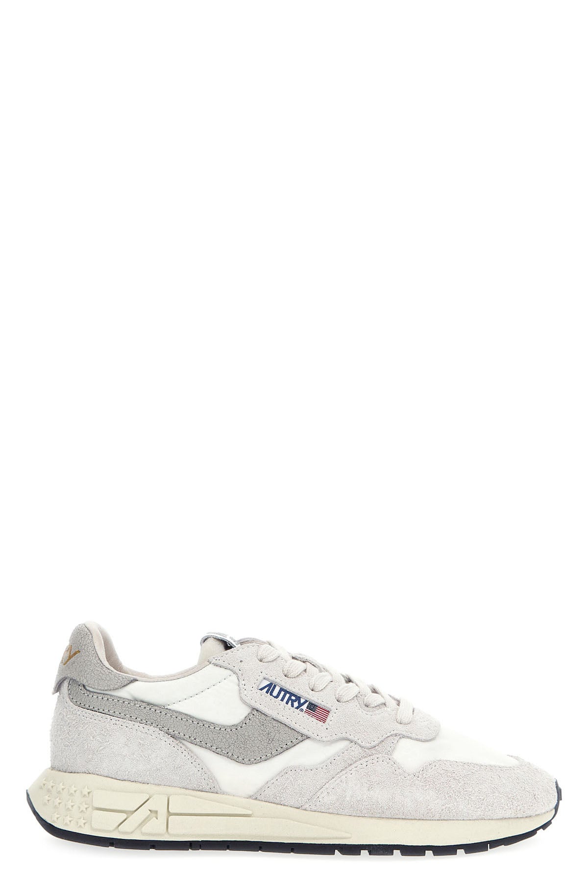 reelwind suede and nylon sneakers