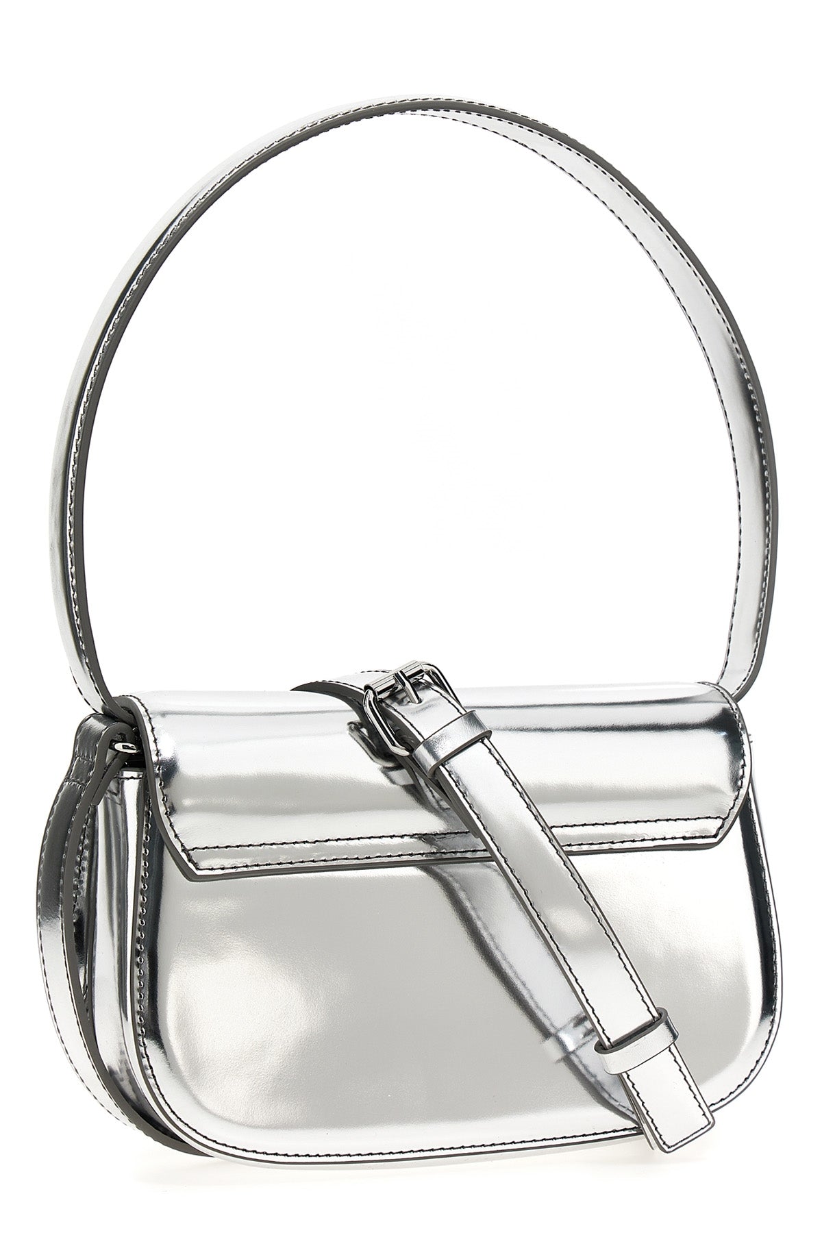 laminated leather 1dr shoulder bag
