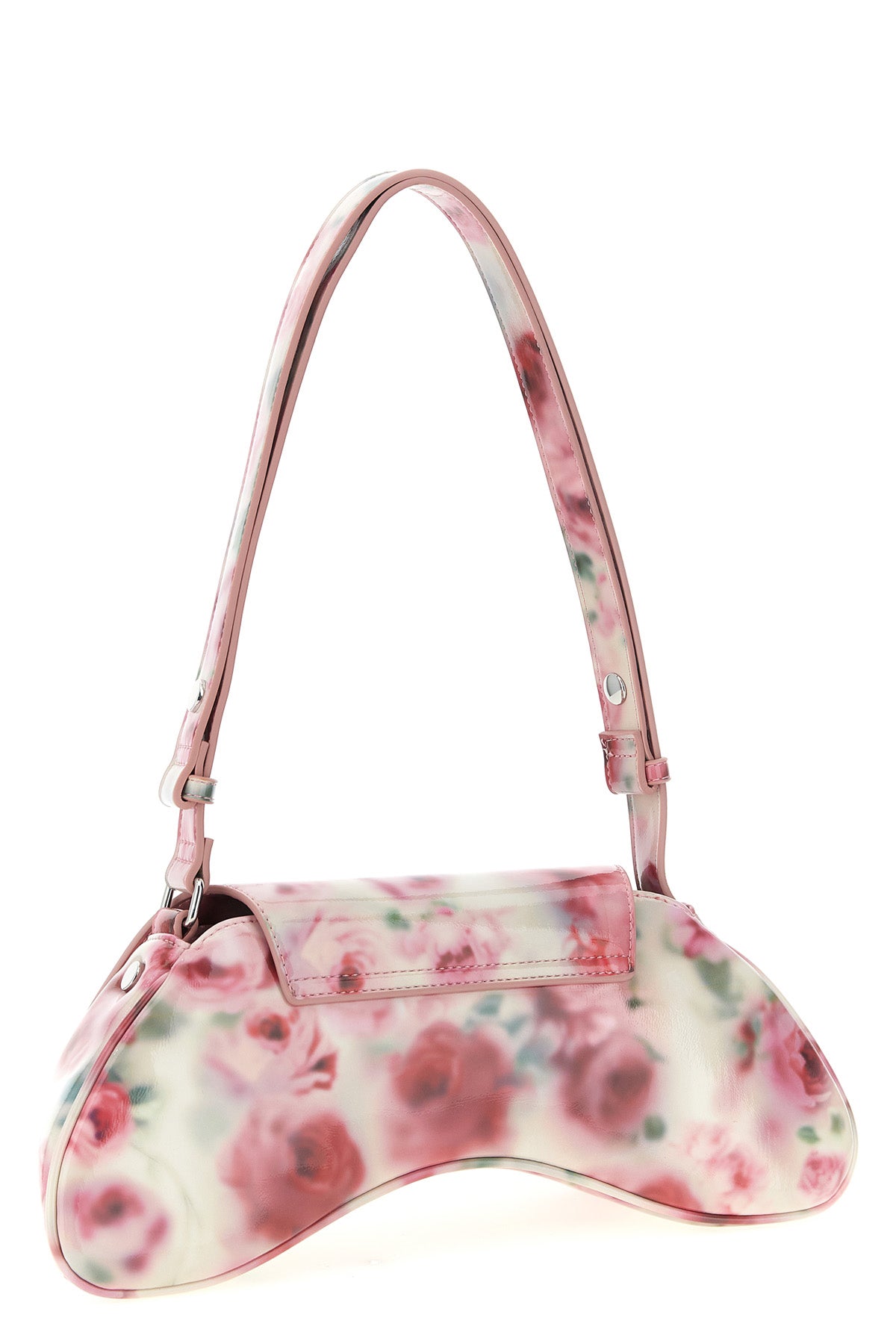 play crossbody shoulder bag in all-over print glossy pu
