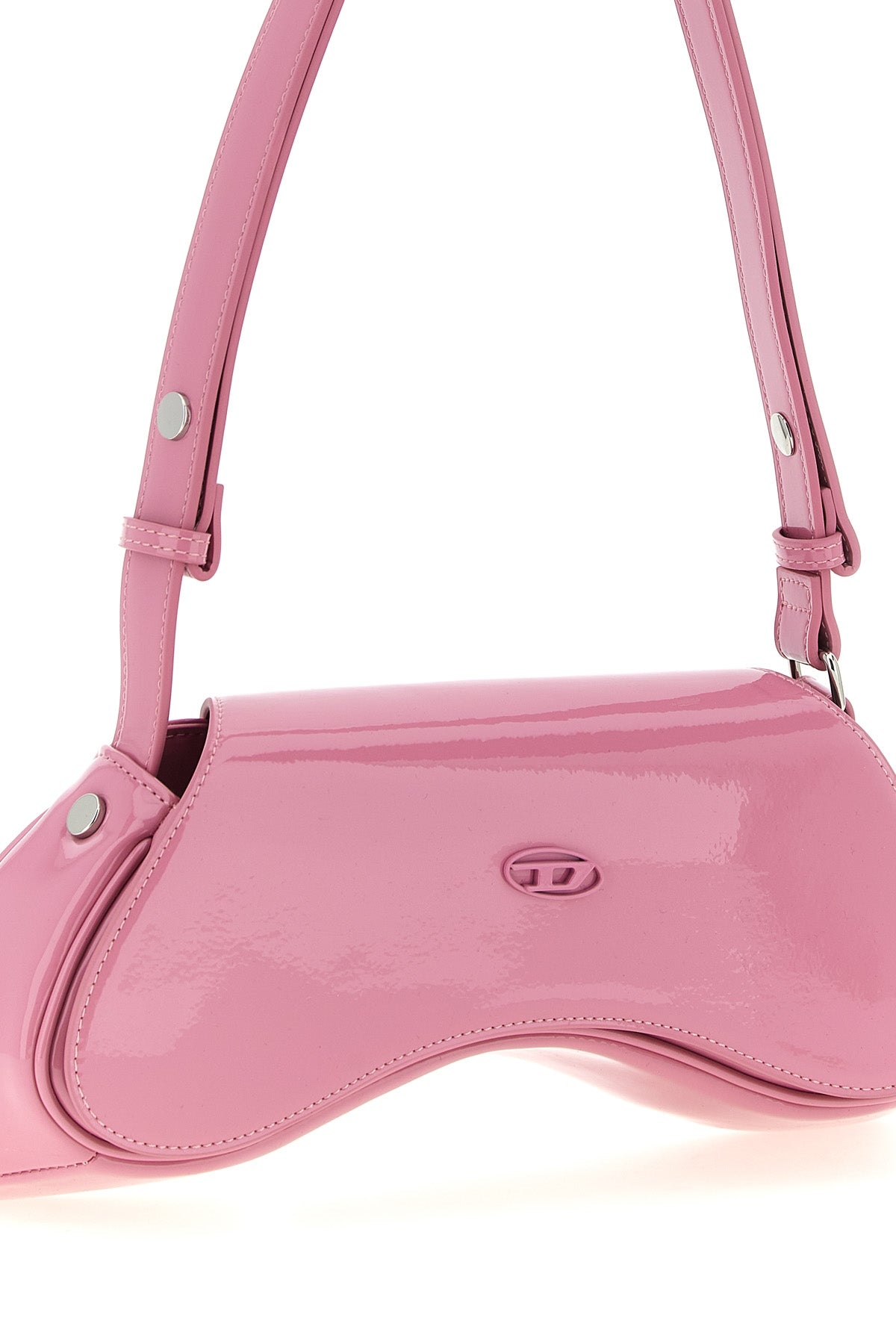 the diesel play crossbody shoulder bag redefines urban volumes through an asymme