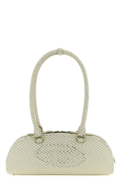 1dr dome shoulder bag in taipan snake-effect embossed leather