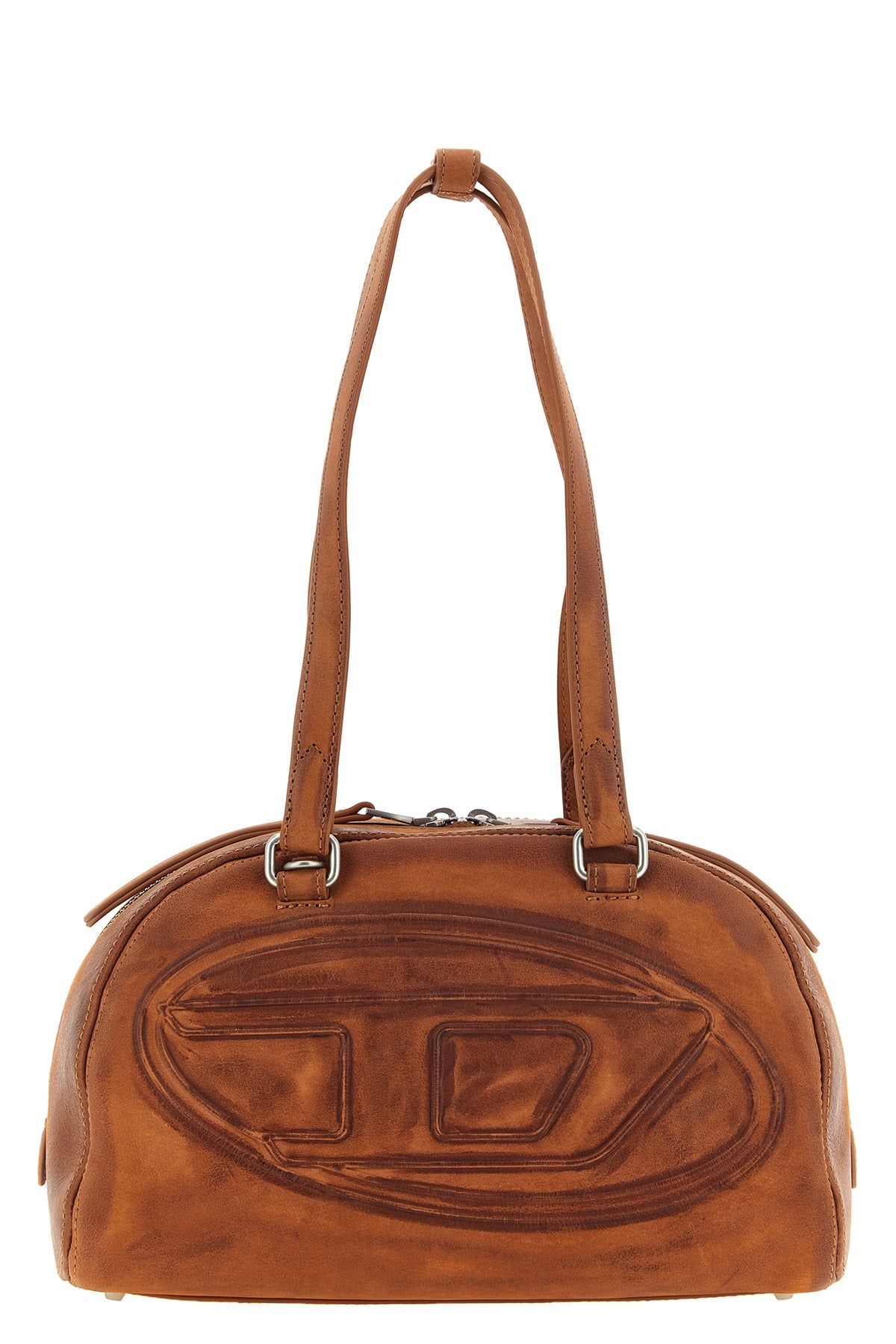 the diesel 1dr dome soft shoulder bag redefines urban volumes through a struct