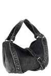 diesels d-one small handbag features a compact structure made of black cotton