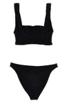 bikini xandra in tessuto seamless crinkle composto da top modello sportivo e s