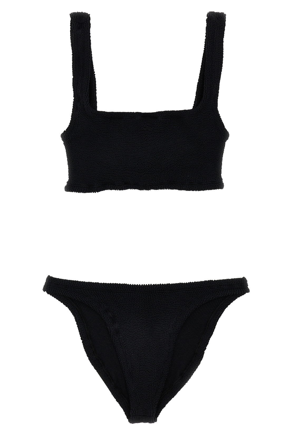 HUNZA G OS bikini xandra in tessuto seamless crinkle composto da top modello sportivo e s