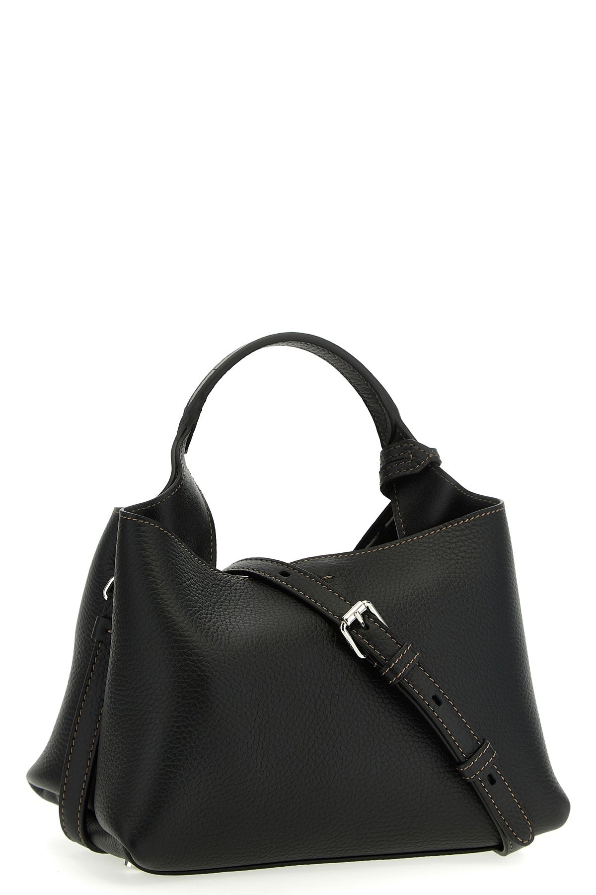 micro grainy leather handbag