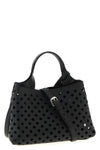 apa micro openwork leather handbag