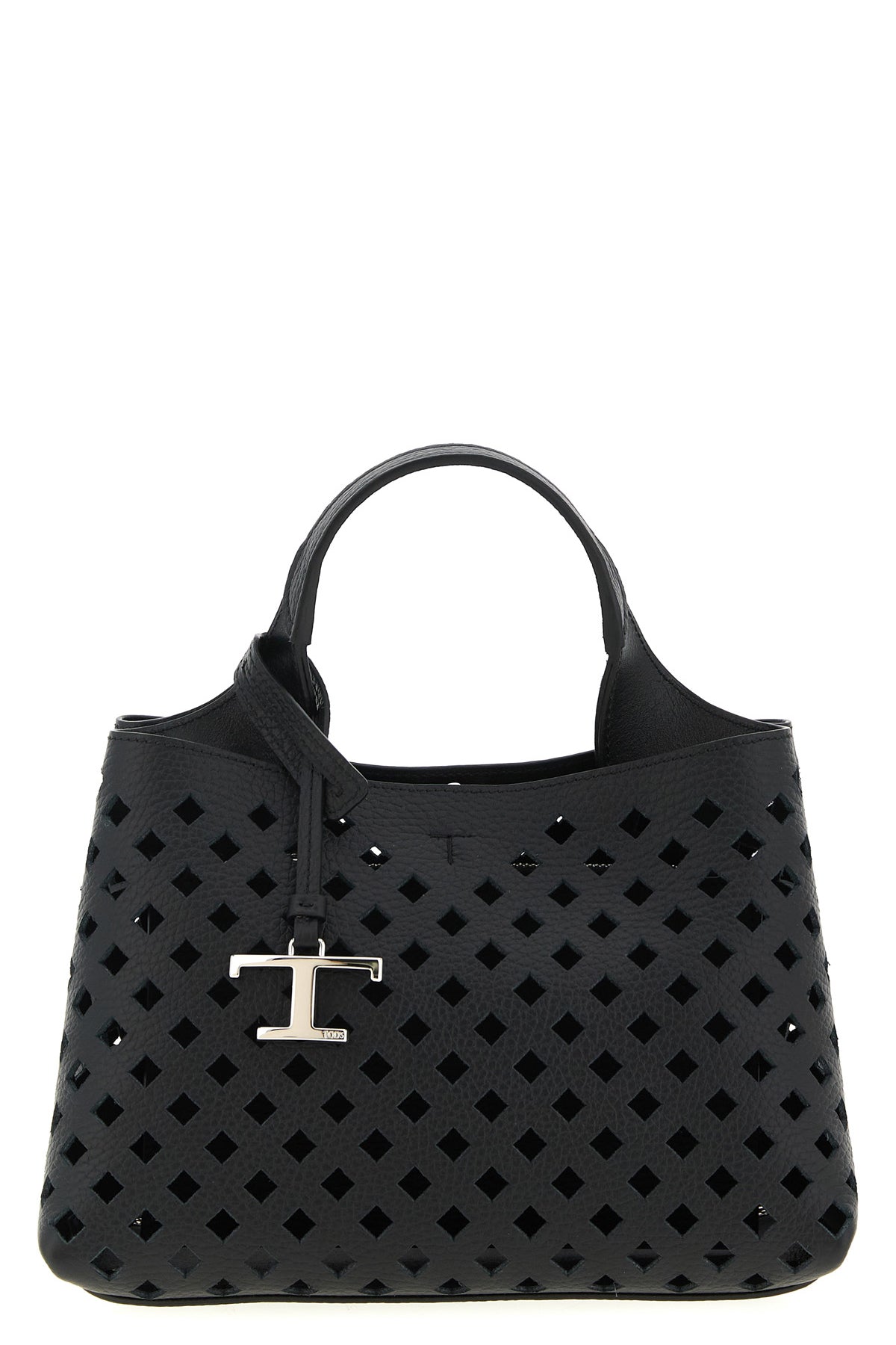 apa micro openwork leather handbag