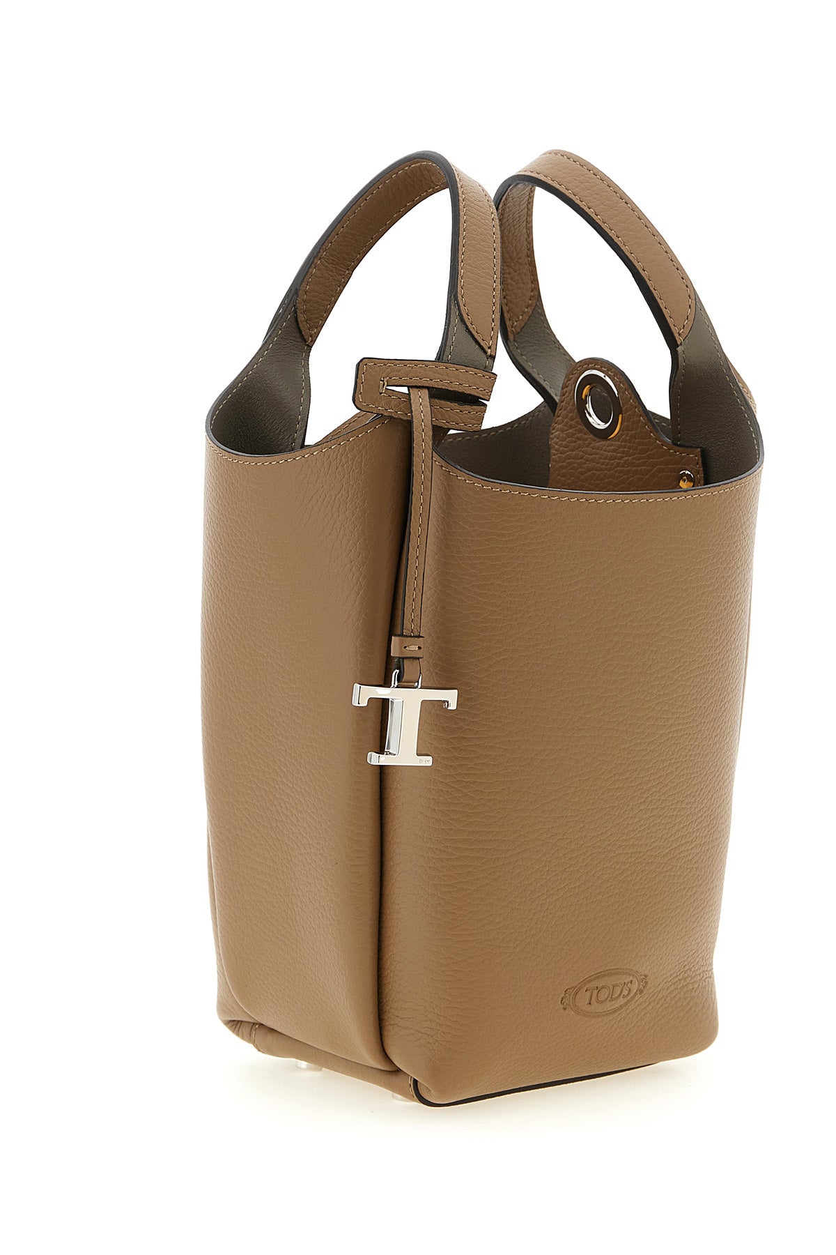 the tods mini bucket bag is made of fine calf leather